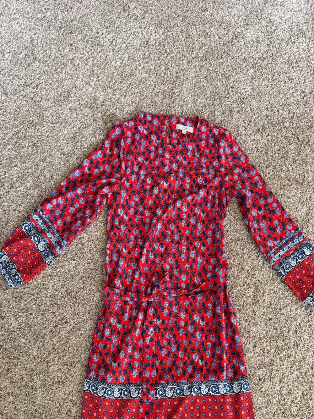 Red Floral Pattern Dress